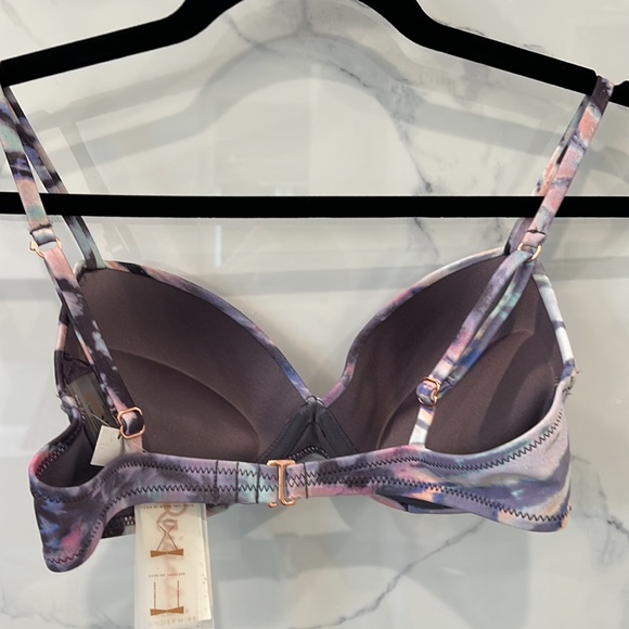 RAISINS - Purple Tie Dye Push Up Bikini Top - Picture 7 of 9